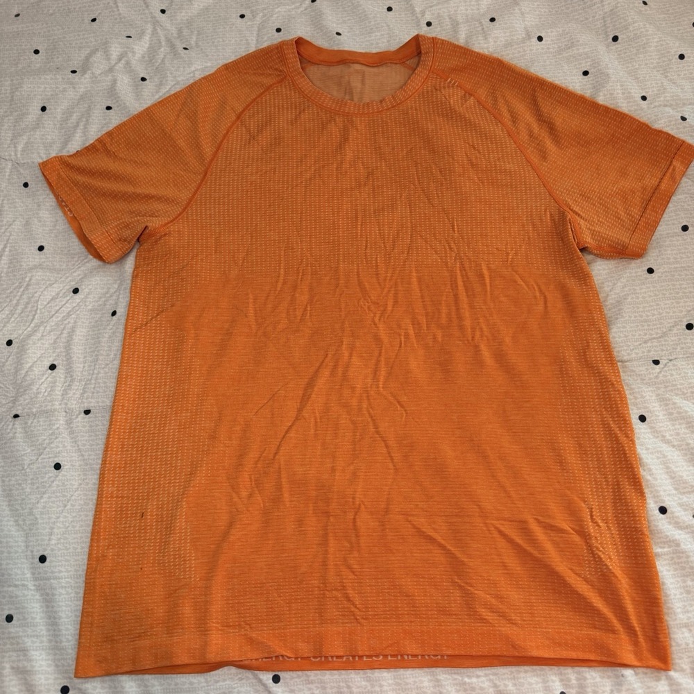 Lululemon Metal Vent Tech Short Sleeve‎ Sundance/Lit Orange Size Large